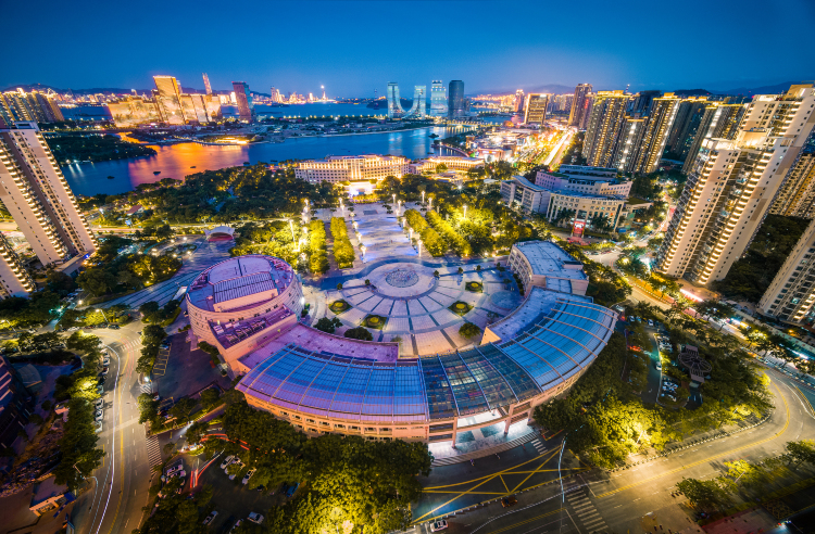 廈門城市夜景鳥瞰