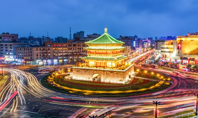 西安鐘樓夜景 西安鐘樓夜景