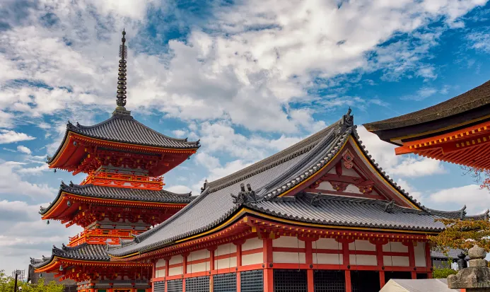 清水寺木造舞台與周邊古建築
