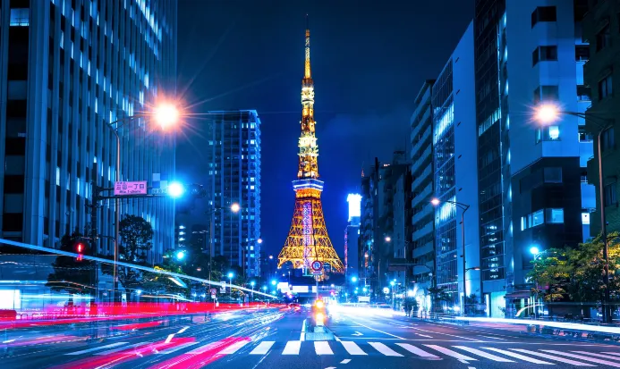 東京鐵塔一帶嘅冬日城市景緻 東京鐵塔一帶嘅冬日城市景緻