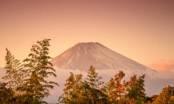富士山日落景色