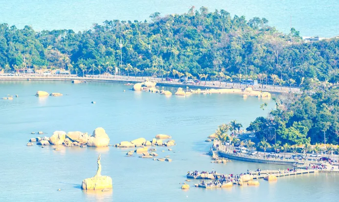 珠海情侶路的濱海長廊與海景 珠海情侶路的濱海長廊與海景
