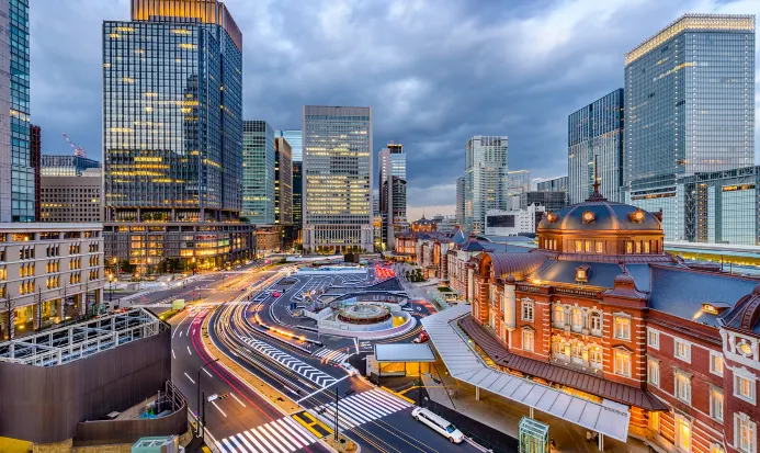 東京市區晴天景色 東京市區晴天景色