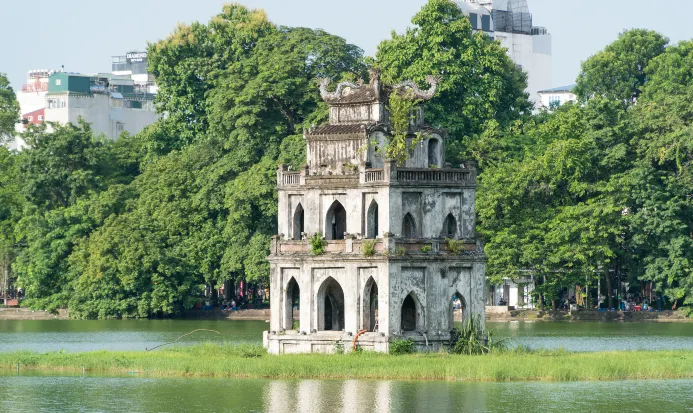 河內還劍湖一帶的湖畔景色 河內還劍湖一帶的湖畔景色