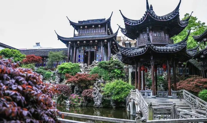 杭州胡雪巖故居的古典庭院建築 杭州胡雪巖故居的古典庭院建築