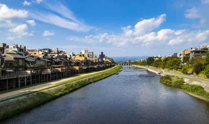 京都鴨川河畔秋景 京都鴨川河畔秋景