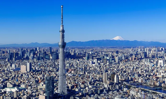 東京晴空塔喺冬夜亮起嘅燈光 東京晴空塔喺冬夜亮起嘅燈光