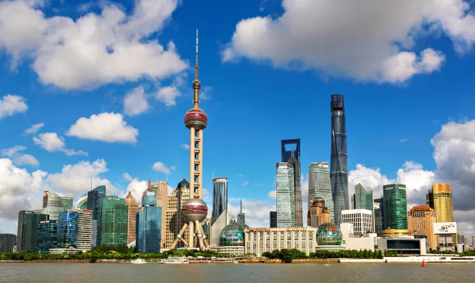東方明珠塔建築外觀