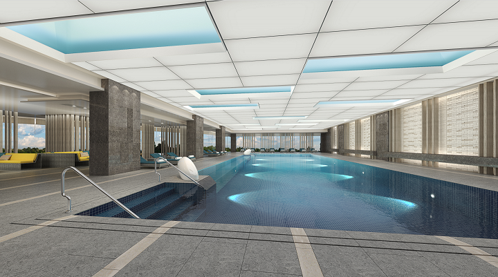 Le Méridien 酒店室内恒温泳池