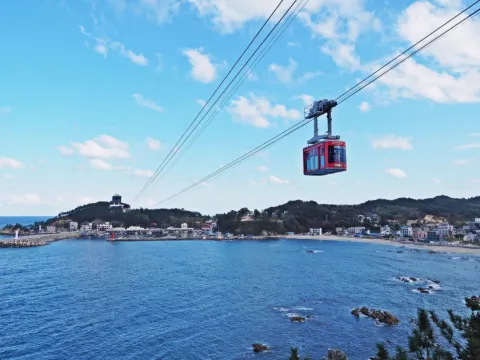 莊湖港海上纜車