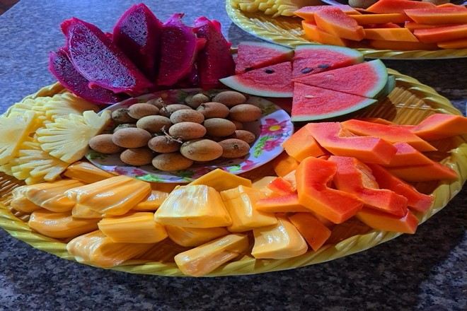 湄公河獨木舟 水果餐