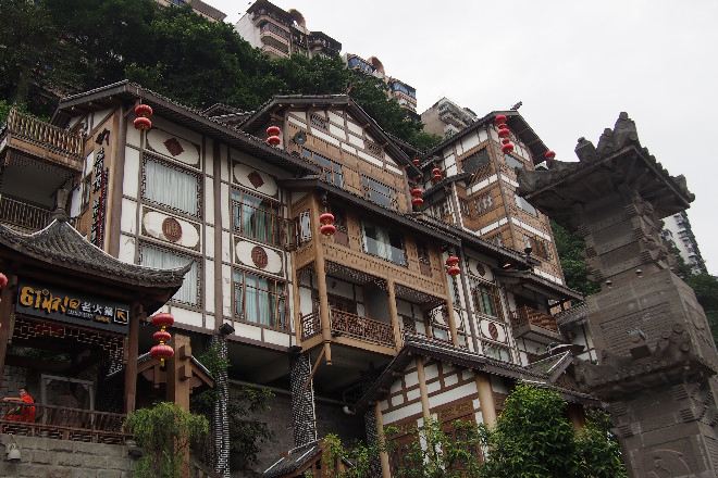 洪崖洞吊腳樓建築群