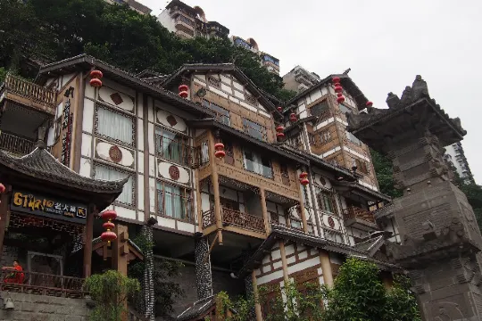 洪崖洞吊腳樓建築群