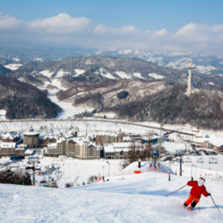 平昌+首爾 6天冬日滑雪之旅【2晚Alpensia Resort Pyeong Chang +冬日滑雪體驗】、樂天世界主題樂園+水族館、大關嶺天空牧場、發旺山觀光纜車~Monapark Skywalk