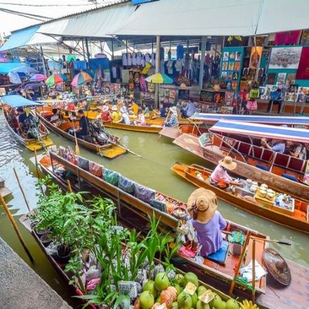 曼谷+芭堤雅 5天玩樂之旅  《人氣之首》吞武里海鮮市場、長頸鹿莊園、《打卡熱點》Mae Klong 火車鐵路市場、乘小船漫遊Damnoen Saduak水上市場
