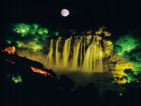 黃果樹大瀑布夜景