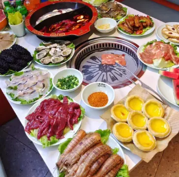 海鮮自助火鍋+韓式自助烤肉