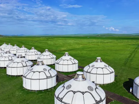 呼倫貝爾圖噶營地草原蒙古包