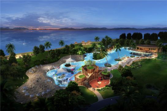 海南興隆希爾頓逸林濱海度假酒店-室外泳池與按摩池