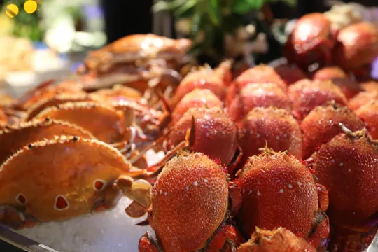 酒店豐富自助晚餐