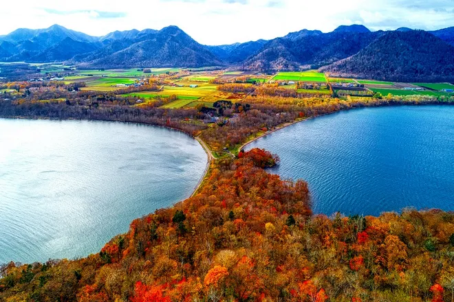屈斜路湖紅葉