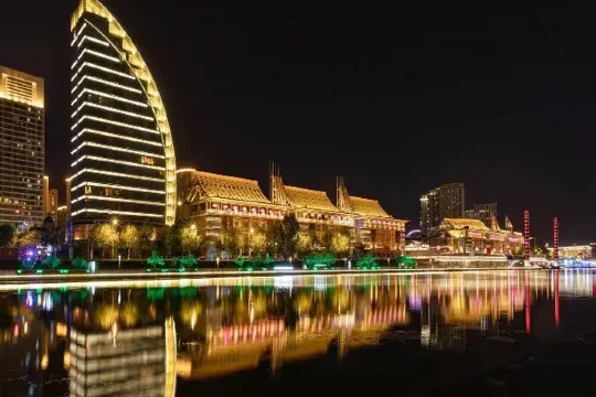 天津海河夜景