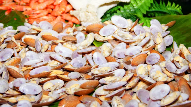 酒店豐富自助晚餐