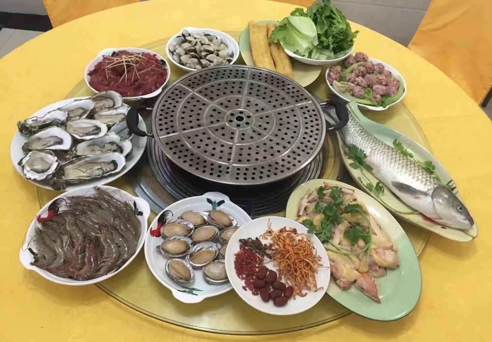 桑拿大連鮮鮑魚巴掌蠔+靈芝姬松茸蒸氣火鍋