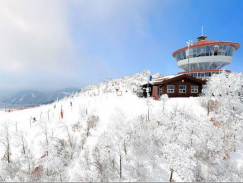 江原道+首爾 冬日滑雪5天之旅 ※【High1 Resort +冬日滑雪體驗+觀光纜車～Mountain Top瞭望塔】、樂天世界+水族館、士多啤梨園、南怡島、The Painters新塗鴉秀