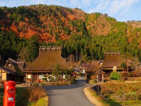 京阪神 秋日古風6天之旅   賞紅葉名所(美山町~茅屋之里、「世界文化遺產」延曆寺)、(祗園~花見小路+伏見稻荷大社～千本鳥居/叡山紅葉列車)*