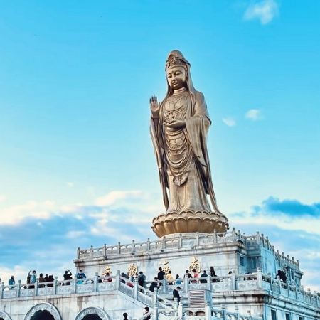 普陀山祈福禮佛直飛純玩4天團 中國四大佛教名山～普陀山(南海觀音、普濟寺、紫竹林、佛頂山、慧濟寺、法雨寺)、觀音法界【保證入住2晚普陀山觀音法界觀音村居士學院+1晚普陀山內酒店】