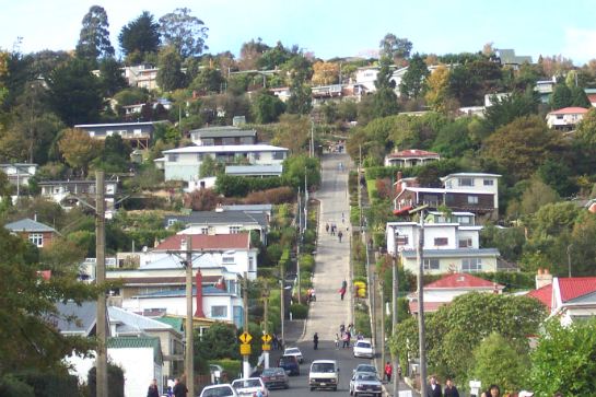 最陡斜的街道Baldwin Street