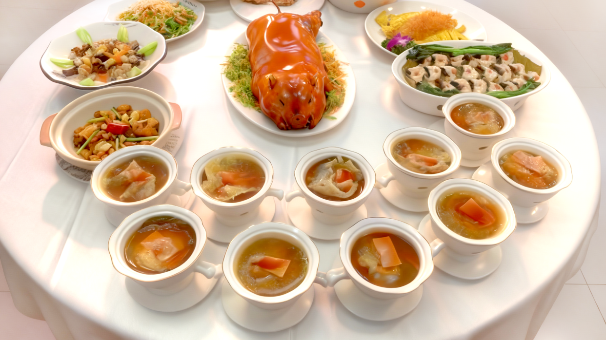 (位上)古法荷香火瞳翅+琉璃脆皮金豬(每席1隻)