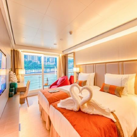 【5鑽】永安專船※世紀榮耀號~《5樓臻選江景露台房+VIP餐廳》只餘8房 醉美紅葉‧壯麗三峽‧賞楓專船 8天之旅 【🍁獨家專船遨遊長江、親身體驗五級船閘、漫山紅葉畫卷🍁】三峽大壩、葛洲壩、神女溪