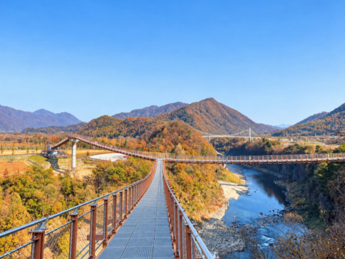 京畿道+首爾5天遊玩之旅 ※【京畿道人氣景點】抱川香草島樂園、「DMZ非武裝地帶」臨津閣展望臺 ~和平Nuri公園 ~自由橋、恩平韓屋村、漢灘江Y型懸索吊橋 +鴿子囊瀑布