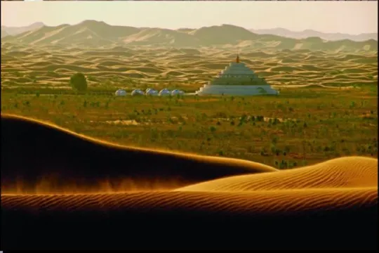 庫布其七星湖旅遊區-敖包神樹