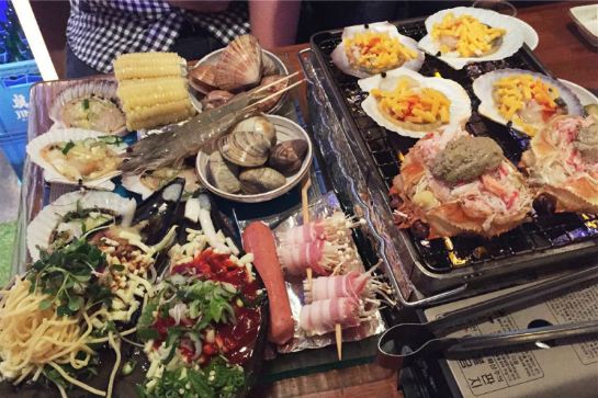 論峴洞蒸烤貝美食街