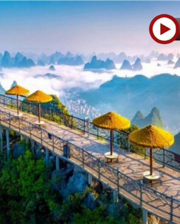  桂林、陽朔、靈川升級純玩4天高鐵團  陽朔如意峰、荔浦荔江灣、灕江明珠草坪段4人竹筏漂流、東漓古村(體驗親手磨豆漿、古法榨油)、船遊一江四湖、象鼻山