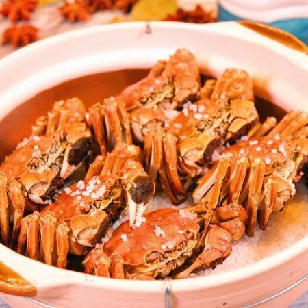 《金秋時令大閘蟹》【正宗陽澄湖大閘蟹宴(蟹堂弄花雕醉蟹(保證蟹乸3両重(位上)+鹽炙金秋大閘蟹(保證公蟹3.5両重(位上))】《2025年全新開業》中山南區希爾頓花園酒店 中山美食純玩2天團