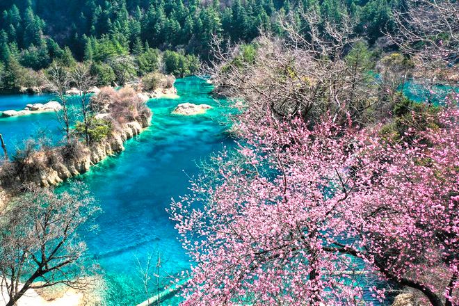 九寨溝春天美景