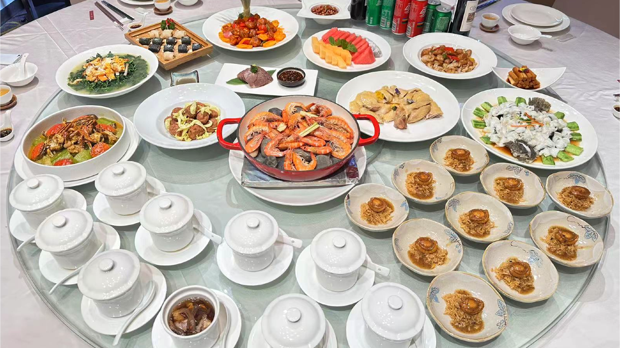 黑松露鮮鮑燴飯(位上)+火焰桑拿海中蝦