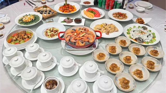 黑松露鮮鮑燴飯(位上)+火焰桑拿海中蝦