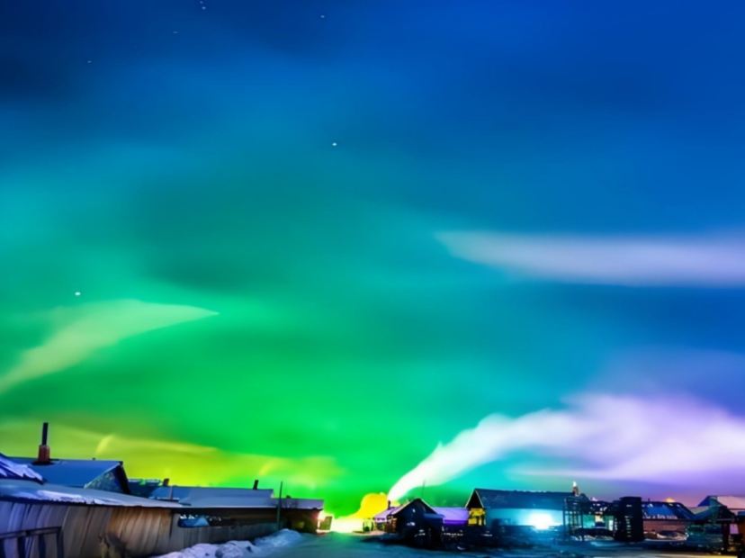 漠河自然奇景~北極光