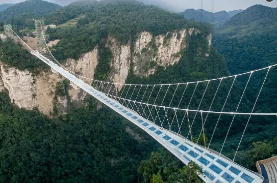 張家界大峽谷玻璃橋〜雲天渡