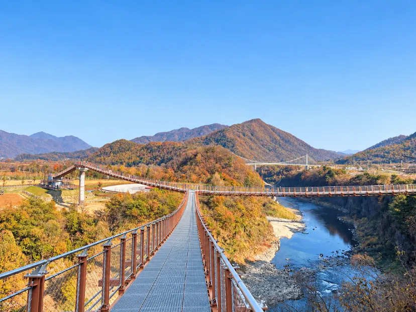 漢灘江Y型懸索吊橋