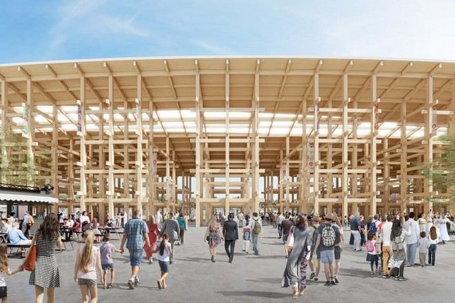 全球最大木造建築物「大屋根」