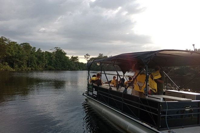 乘船夜觀螢火蟲