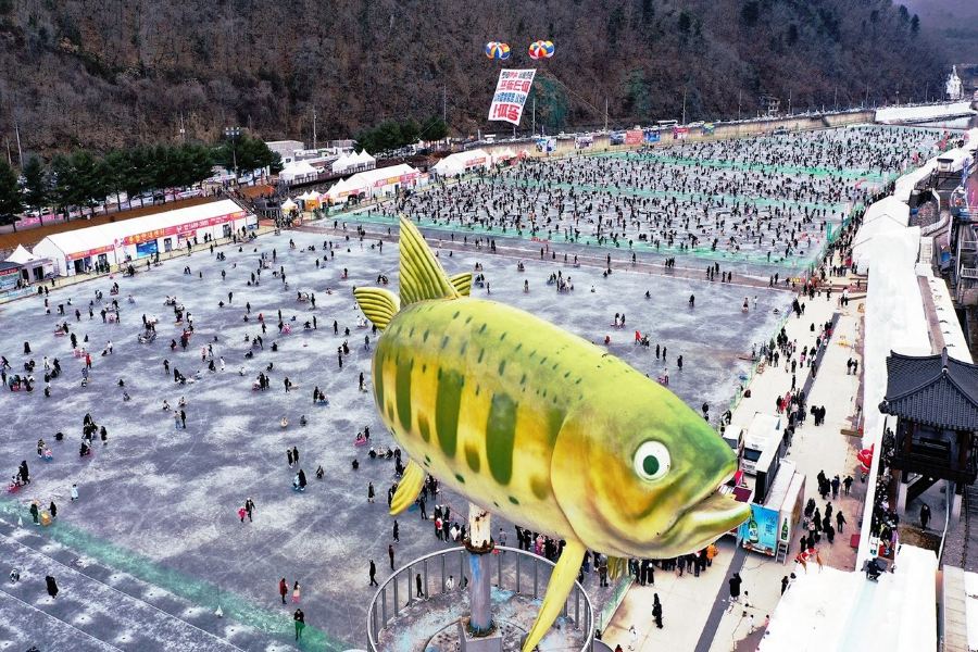 江村+首爾 6天冬日親子之旅 ※一年一度【華川山鱒魚慶典】【保證2晚江村Elysian度假村+冬日滑雪體驗驗+傳統韓式三溫暖】※加平W Jiwoo湖邊度假村 ※樂天世界+水族館、Legoland