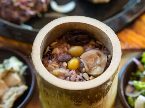 潭陽竹筒飯料理