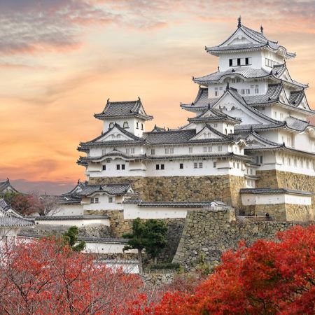 大阪、奈良、和歌山 秋日美景5天之旅  賞紅葉(「世界文化遺產」姬路城、書寫山(乘纜車)、 和歌山城、「世界文化遺產」奈良東大寺、神鹿公園)